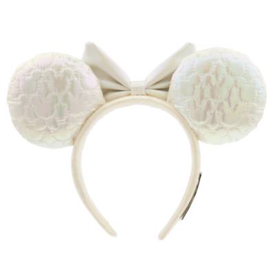 Mickey Mouse Icon Quilted Iridescent Loungefly Ears Headband for Adults