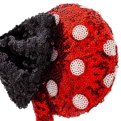 Minnie Mouse Polka Dot Sequined Ears Headband for Adults