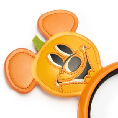 Mickey Mouse Jack-o'-Lantern Halloween Ears Headband for Adults
