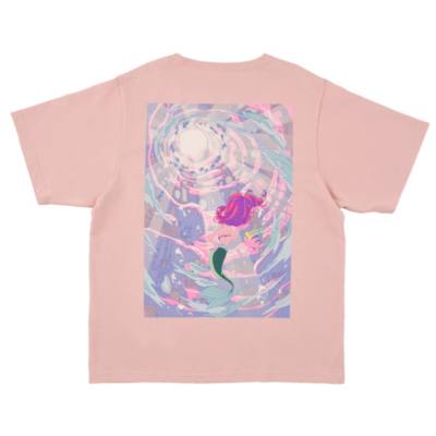 Ariel and Flounder Pink T-shirt for Women, Tokimeki Mermaid