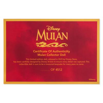 Disney Mulan 25th Anniversary Limited Edition Doll