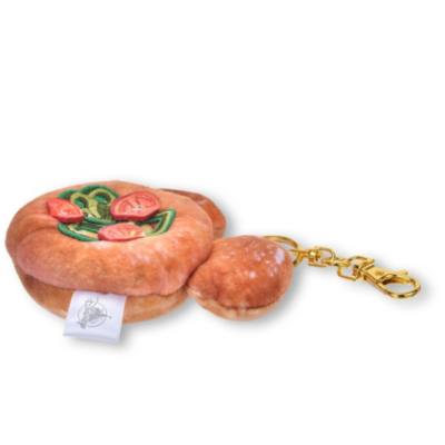Mickey Pizza Plush Keychain, Mickey's Bakery 