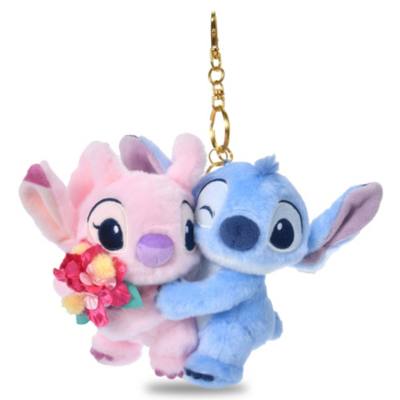 Stitch and Angel Plush Keychain