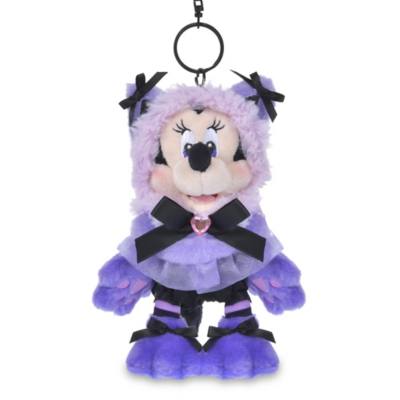 Minnie Mouse Cat Costume Plush Keychain, Cat Minnie & Figaro