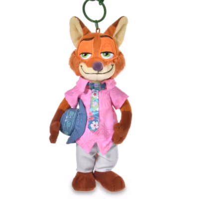 Nick Wilde Tropical Zootopia Plush Keychain, Zootopia 2