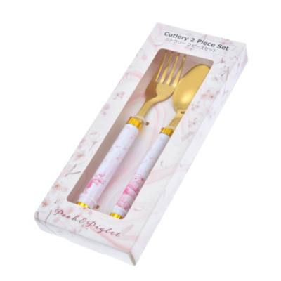 Winnie the Pooh & Piglet Sakura Spoon and Fork Set
