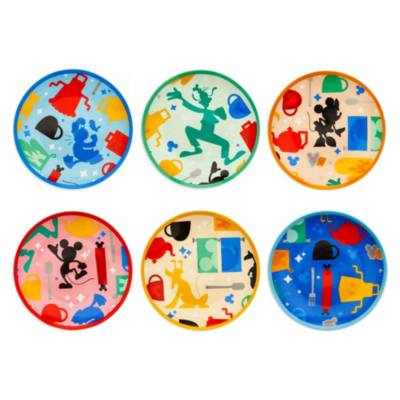 Mickey and Friends Tidbit Plates with Caddy Set