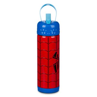 Spider-Man Stainless Steel Water Bottle with Built-In Straw
