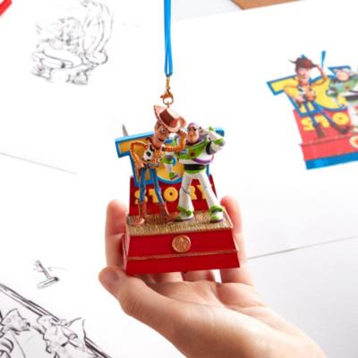 Woody and Buzz Lightyear Singing Living Magic Sketchbook Ornament, Toy Story