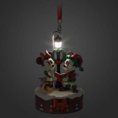 Mickey & Minnie Mouse Light-Up Ornament, World Showcase Germany Holiday