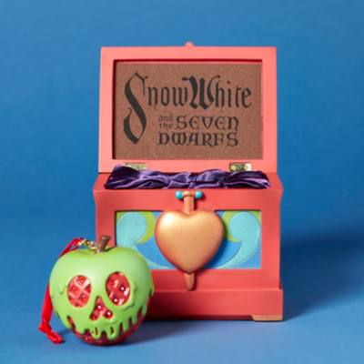Poisoned Apple Ornament in Heart Box, Snow White and the Seven Dwarfs