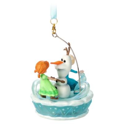 Anna, Elsa and Olaf Singing Living Magic Sketchbook Ornament, Frozen
