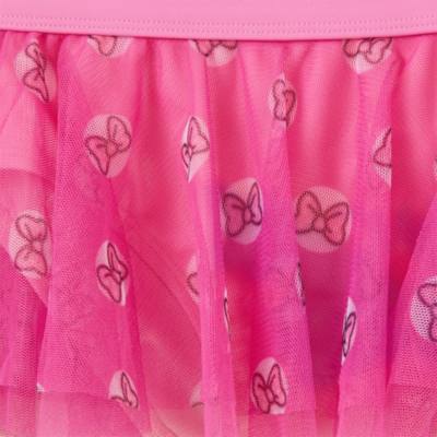 米妮粉紅色女童豪華泳衣套裝