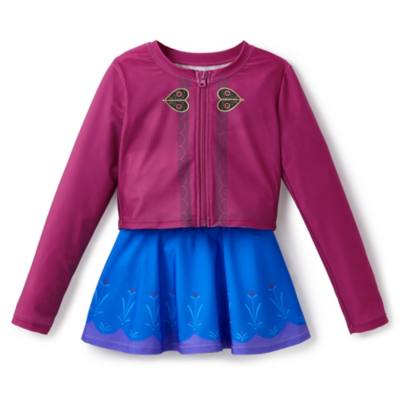 《冰雪奇緣》安娜女童款豪華泳衣套組