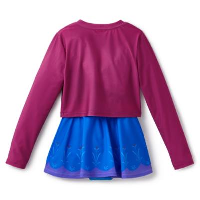 《魔雪奇緣》安娜女童豪華泳衣套裝