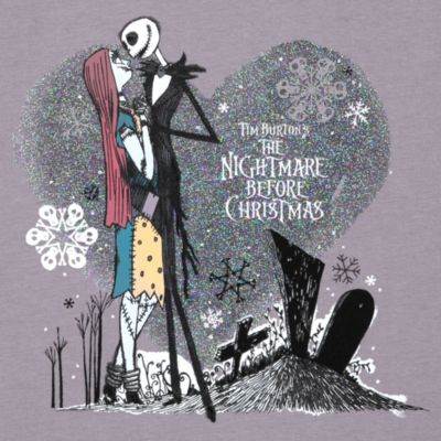 Jack Skellington and Sally Fashion T-Shirt for Girls, Tim Burton's The Nightmare Before Christmas