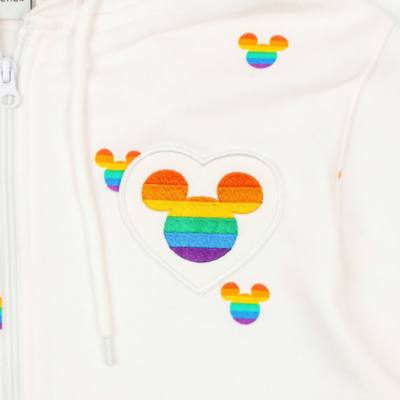 Disneyland Mickey Mouse Zip Hoodie for Adults, Disney Pride Collection