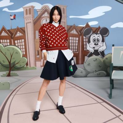 迪士尼 100 周年 TOMMY HILFIGER 聯名系列米奇波卡圓點女款毛衣