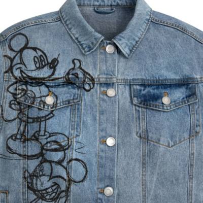Mickey Mouse Sketch Denim Jacket for Women
