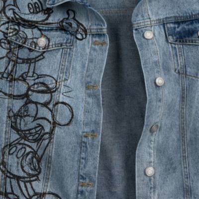 Mickey Mouse Sketch Denim Jacket for Women