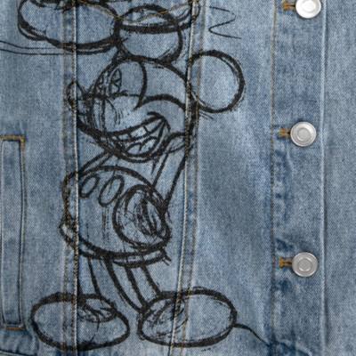 Mickey Mouse Sketch Denim Jacket for Women
