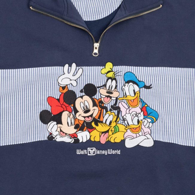 Mickey Mouse and Friends Half Zip Sweater for Adults, Walt Mickey Mouse and Friends Half Zip Sweater for Adults, Walt