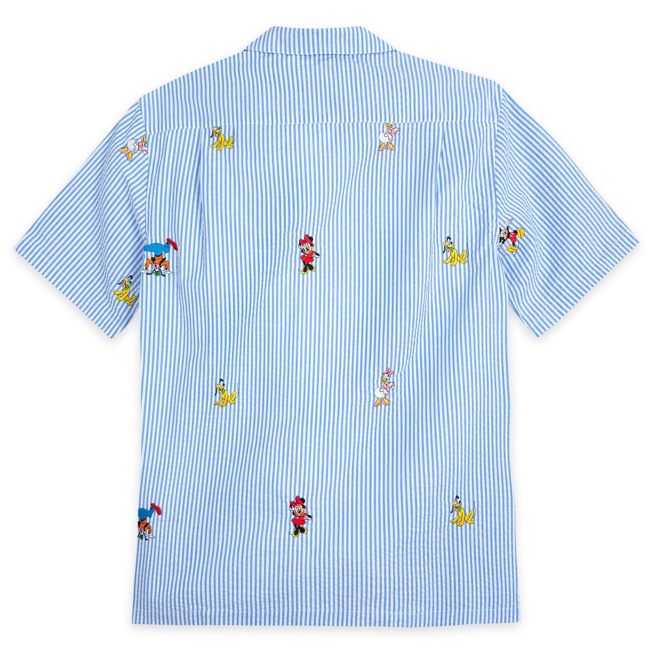 Mickey Mouse and Friends Woven Striped Shirt for Adults Mickey Mouse and Friends Woven Striped Shirt for Adults