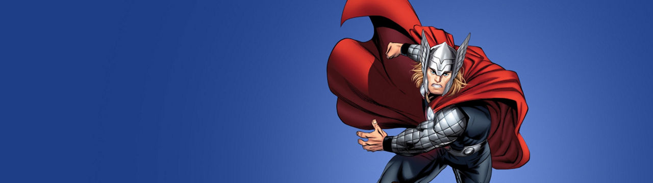 Background image of Thor, god of thunder